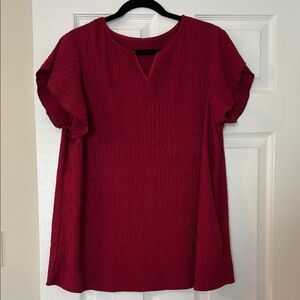 Elegant Red Women's Top